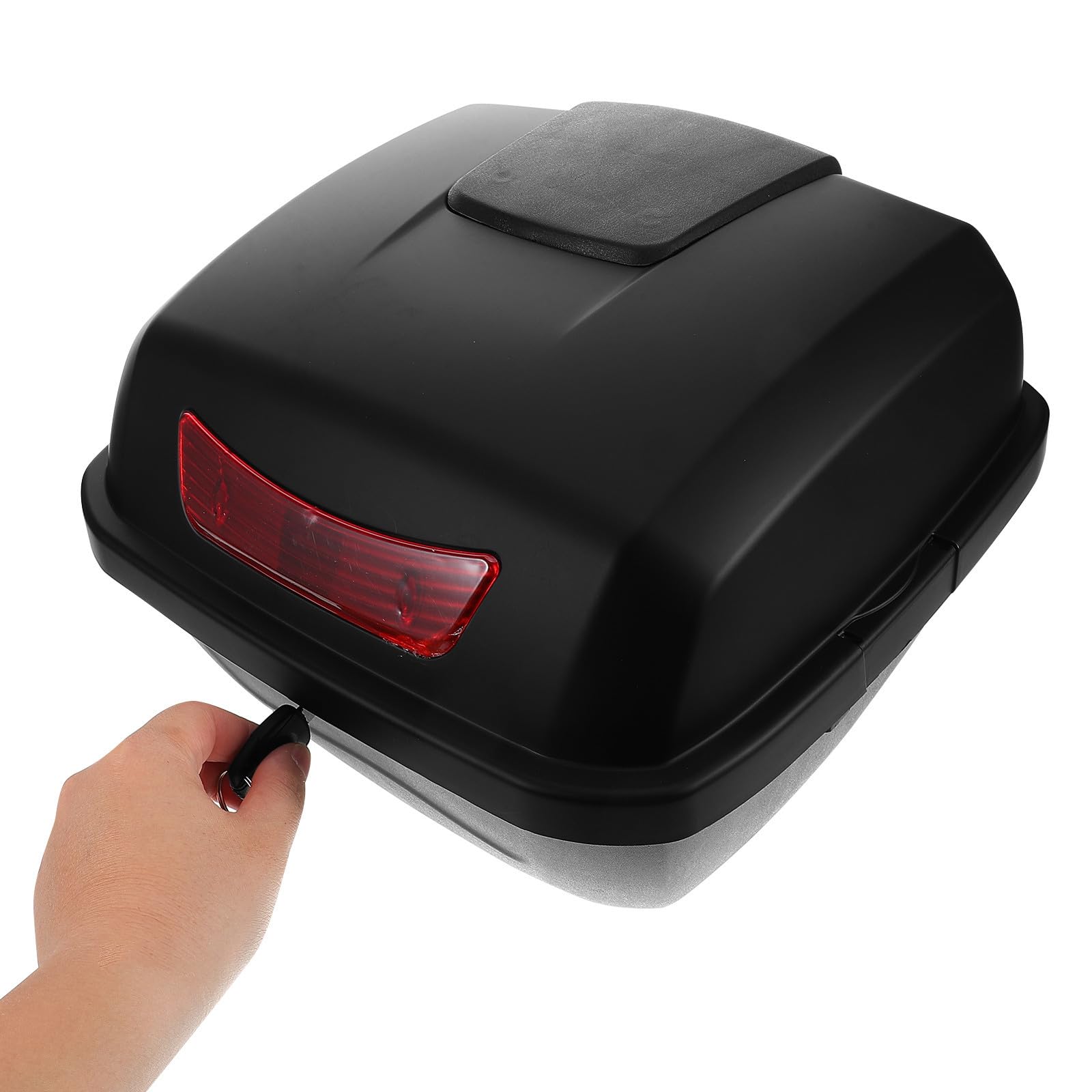 Baúl para Scooter y Motocicleta con Gran Capacidad, Caja Trasera de Abs y Metal, Almacenamiento Espacioso y Fácil Instalación para Accesorios Moto