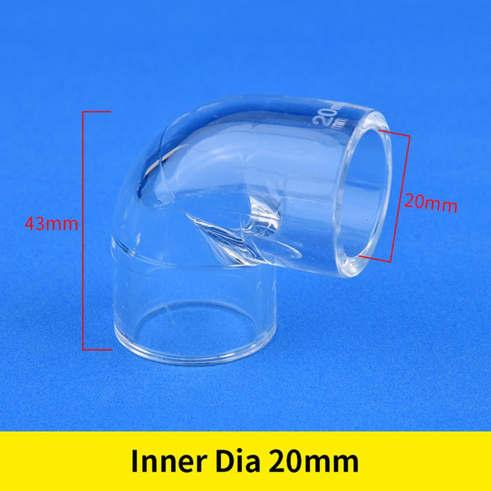 Amazon.co.jp: 16~50mm アクリル 90° エルボ 透明チューブ継手 水槽用