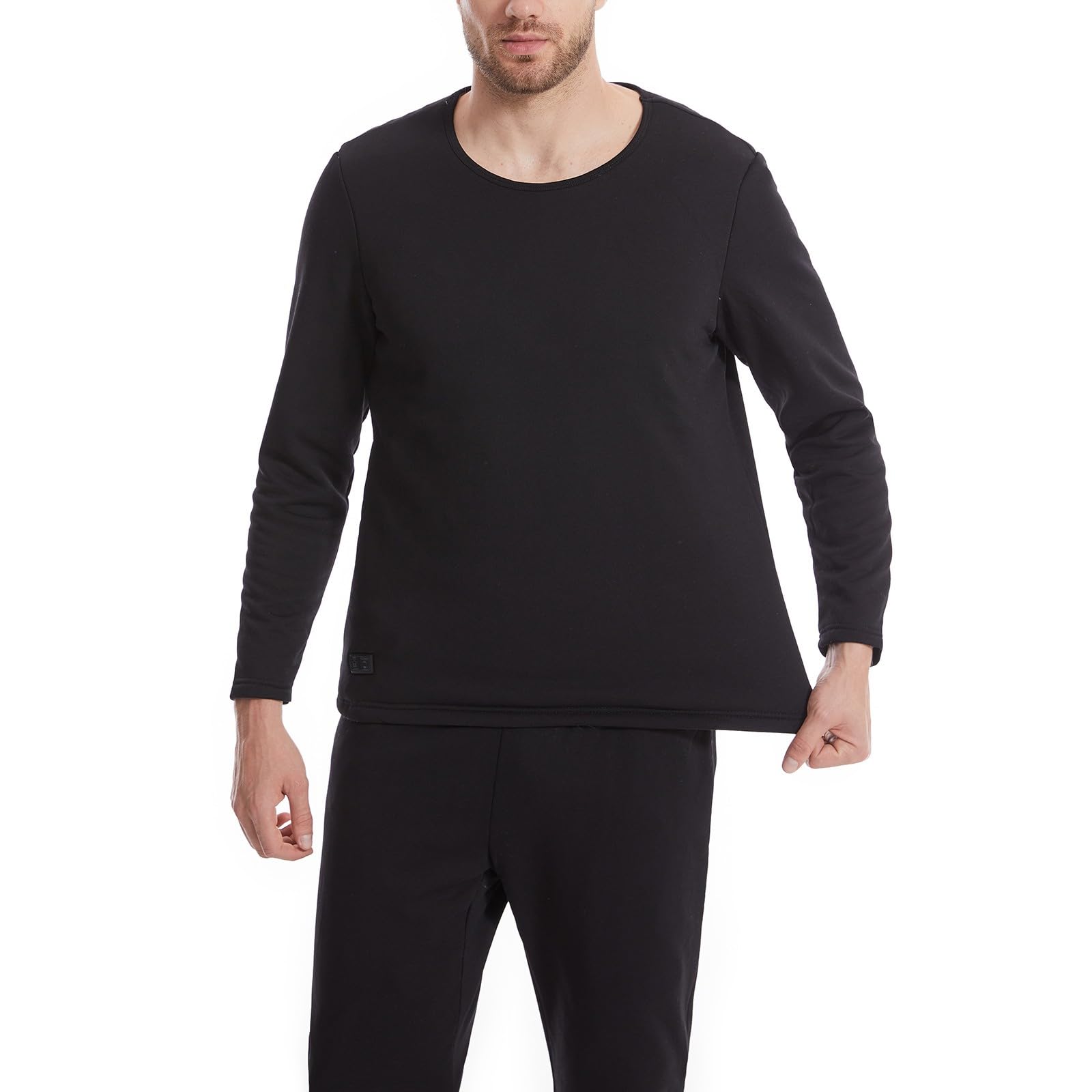 Skianzug Herren 2 Teilig Set Thermo Unterhose Langarm Thermowäsche Set Atmungsaktiv Thermo Unterwäsche Warme Thermounterwäsche Thermounterhose für Männer Thermo Leggings Wärme Kompressionshose