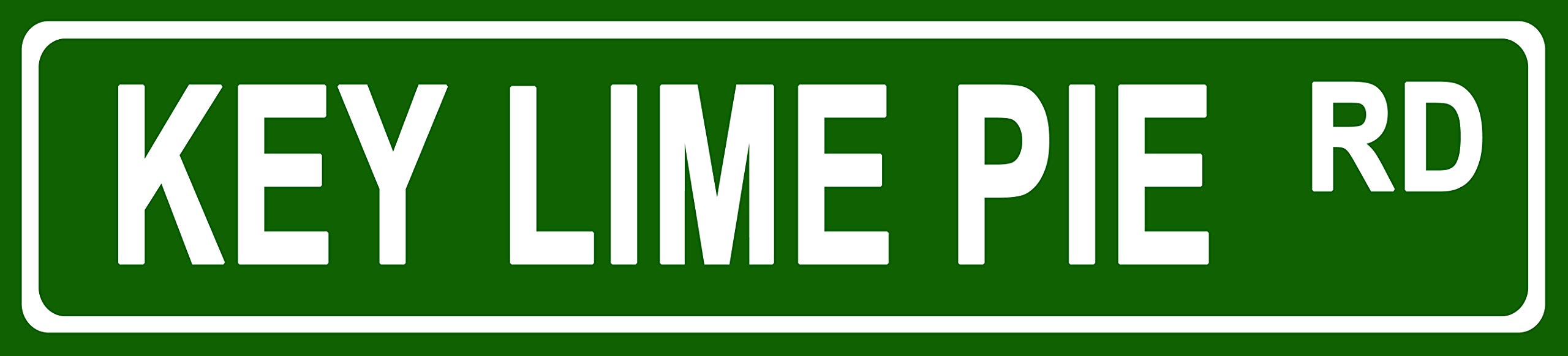 Makoroni - Key Lime Pie Foods Aluminum Metal 4x18 inc. Decorative Street and Room Sign