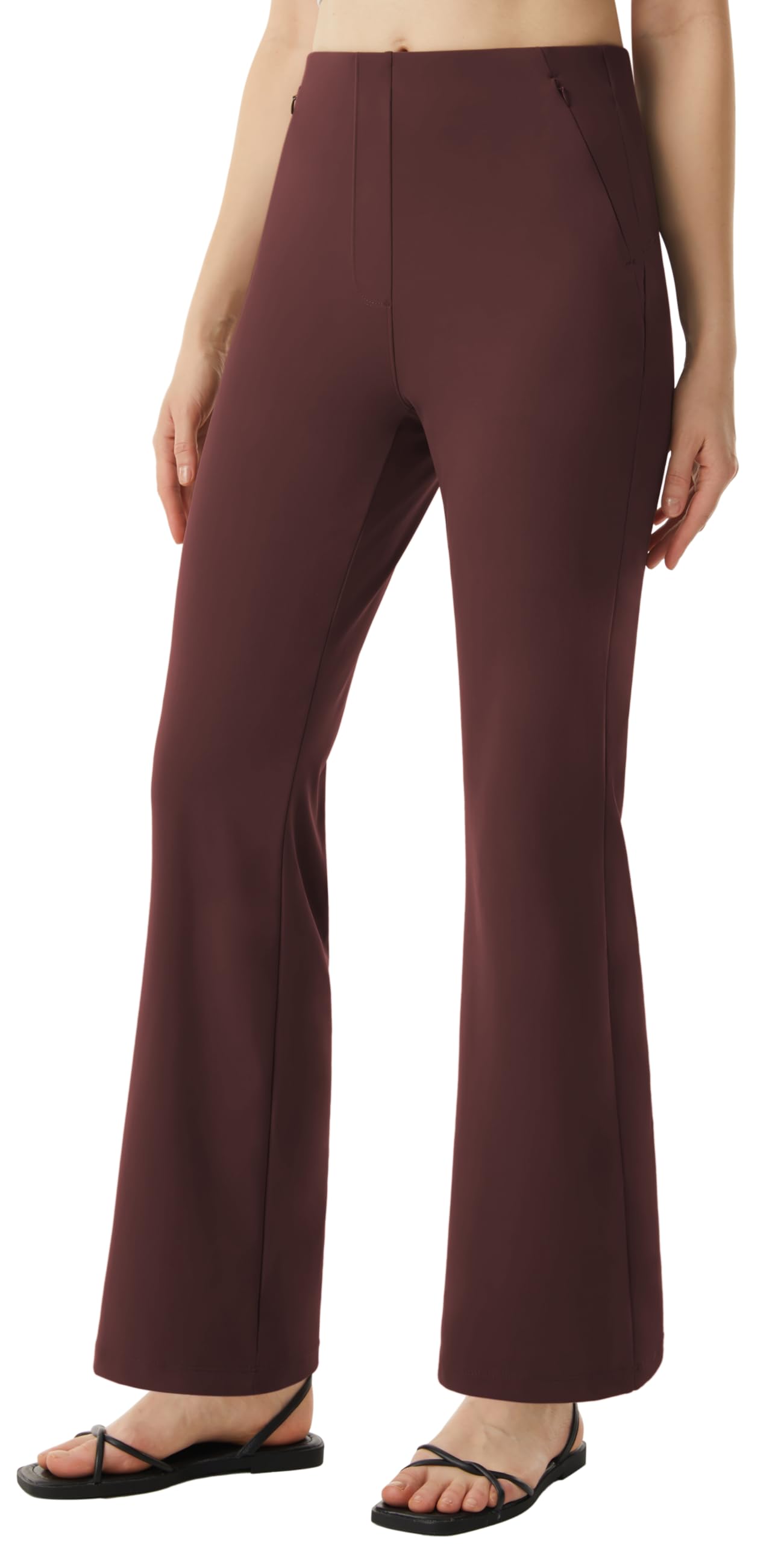 AFITNE Women’s Yoga Dress Pants High Waisted Stretchy Straight Leg Business Casual Pants with Pockets Pull On Work Slacks
