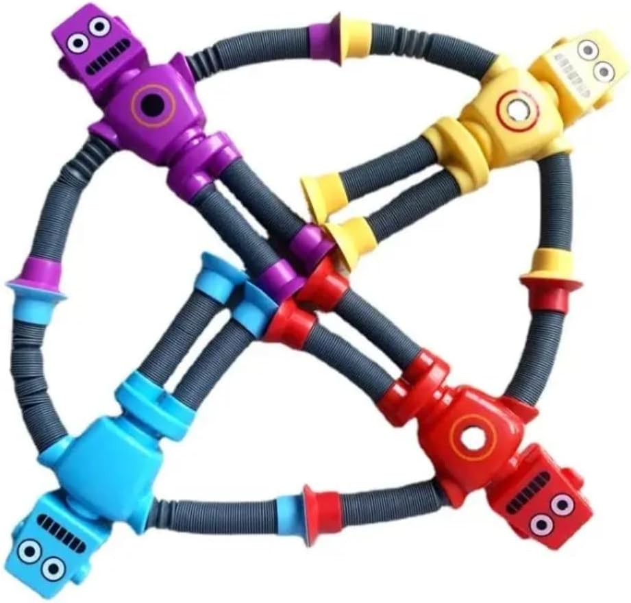 2 Robo Pop Tube Flexível Com LED fidget, brinquedo, led que pisca, presente, criança feliz - 2 unidades - TYDA 2 Robo Pop Tube Flexível Com LED fidget, brinquedo, led que pisca, presente, criança feliz - 2 unidades - TYDA