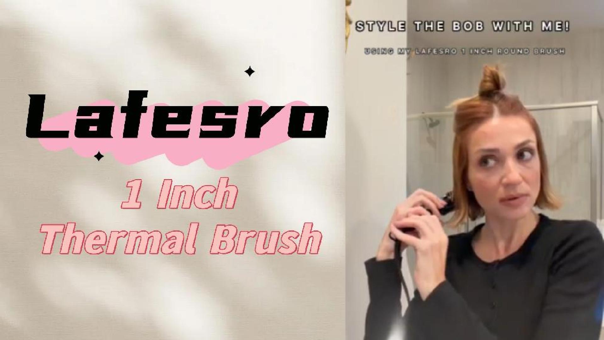 Lafesro Thermal Brush, MINI & Tiny 27MM Ionic Curling Brush for
