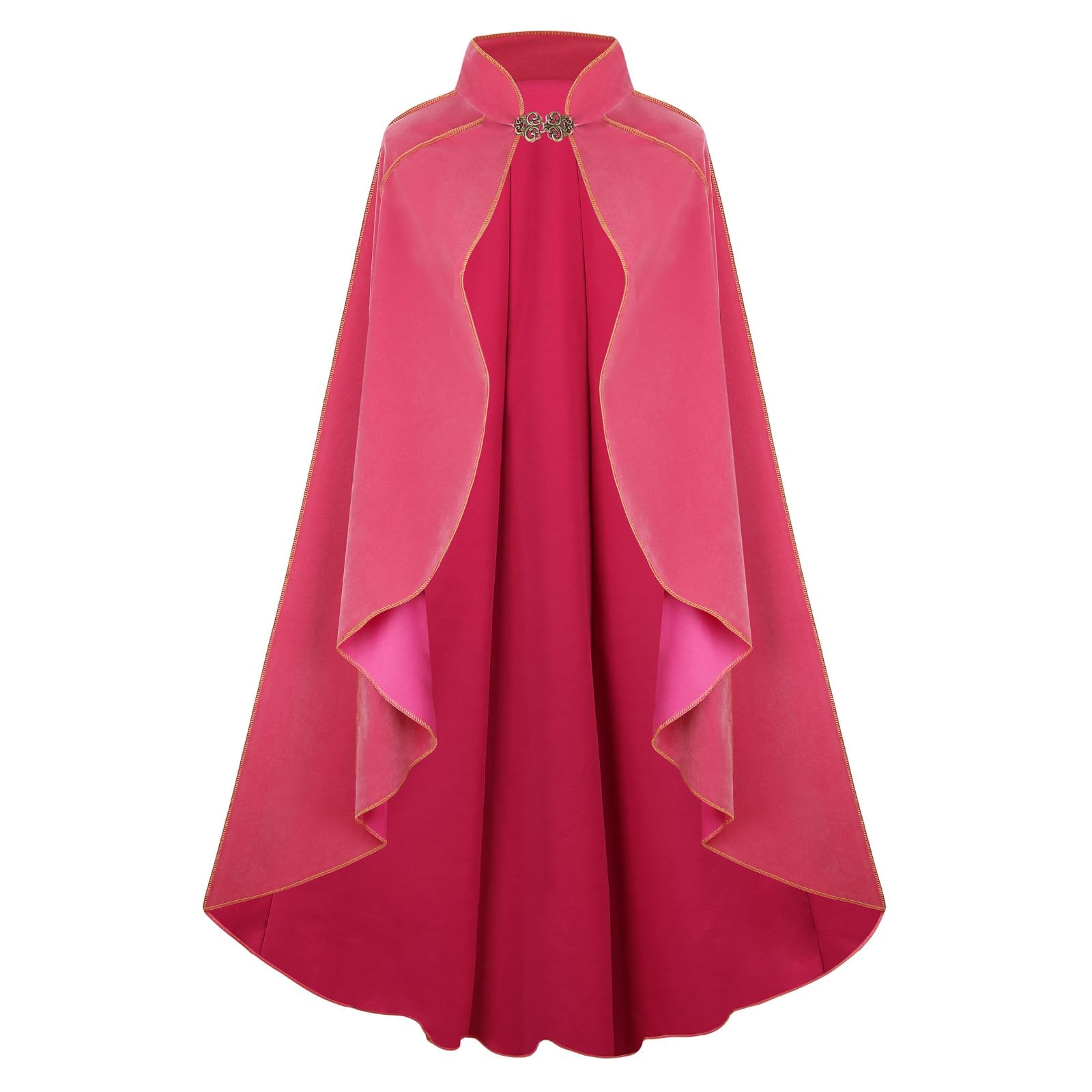 Colorful House Women Medieval Velvet Cape Cloak Stand Collar for Halloween