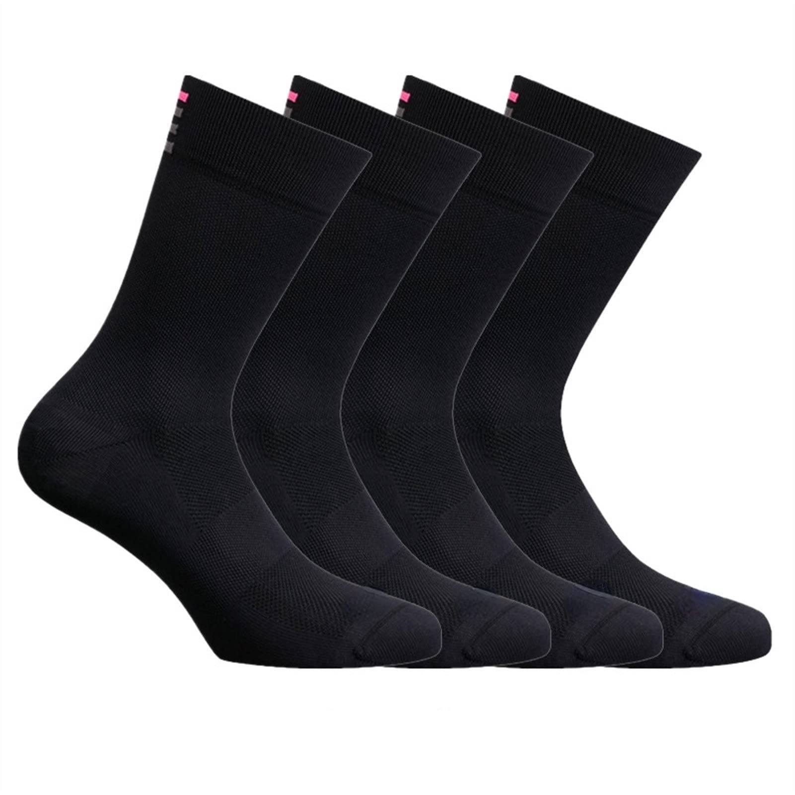 4 Paia Strada for Esterni Cycling Socks Stripes Sport Compression Bicycles, Calze da Corsa Uomini e Donne Calzini da Corsa (Color : S Black, Size : 39-45)