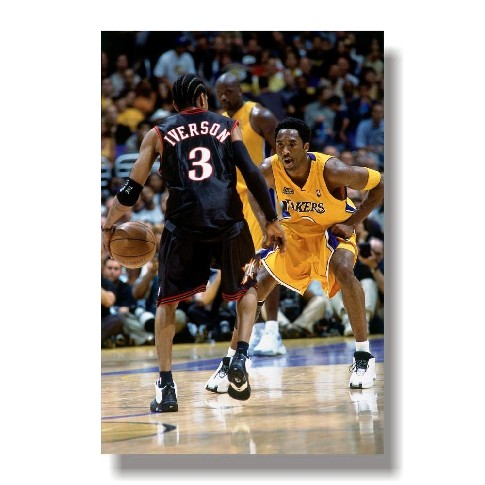 Mengyun Store Kobe Bryant Poster Wall Art Canvas Painting Print Nordic Basketball Player Wall Pictures For Boys Bedroom No Frame B287(50X70Cm)