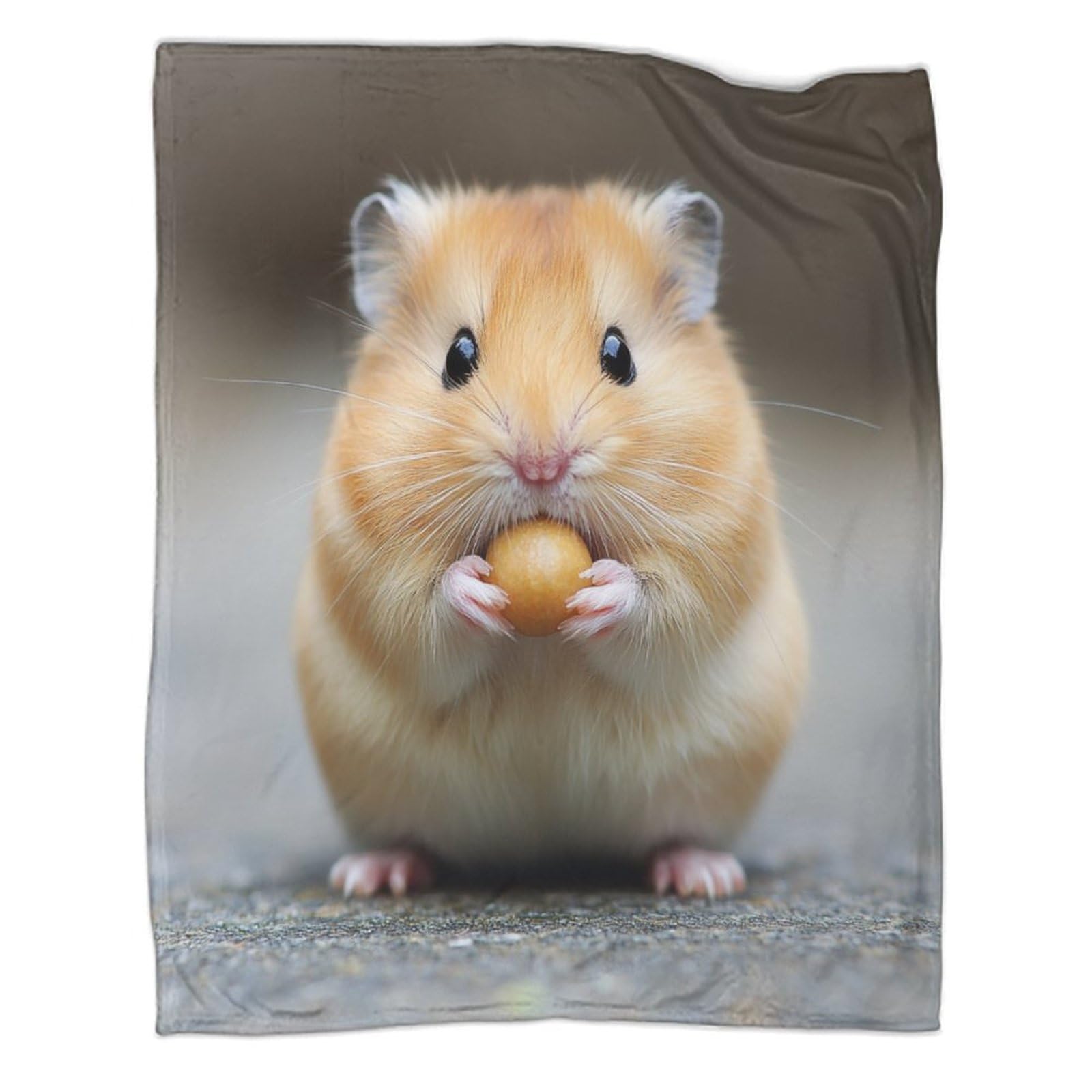 Couverture polaire hamster en flanelle 150x200cm pour lit et canapé