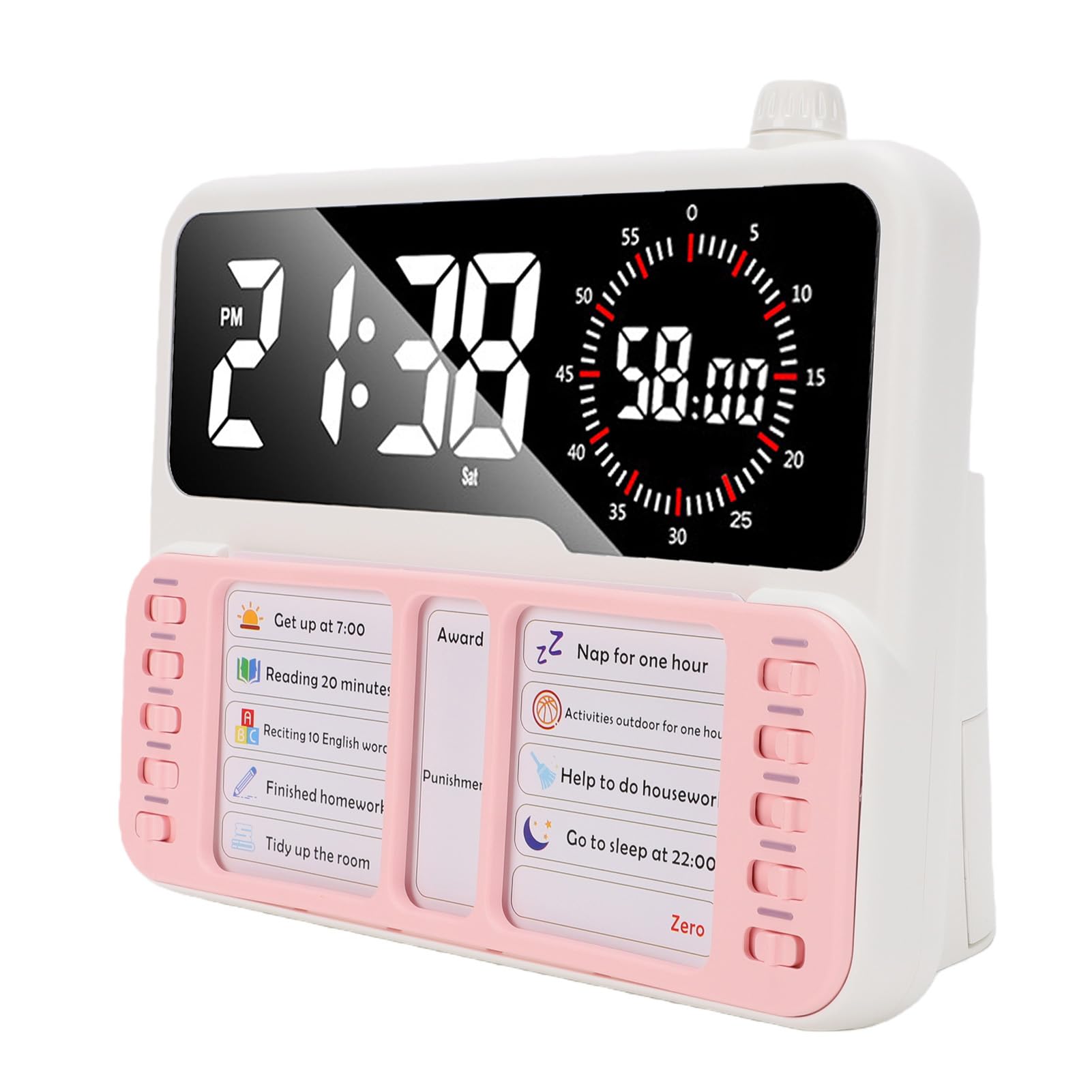 Akozon Minuteur Visuel 6 en 1 & Outil TDAH pour Enfants, Planning Visuel