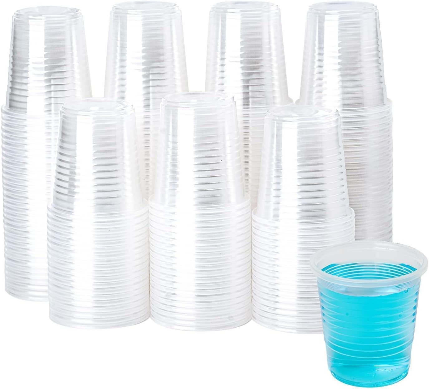 YEEHAW 3 oz Plastic Cups, 2000 Pack - Clear Disposable Drinking Water Cups for Cold Beverages, Ideal for Party