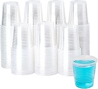 Vista 1 de YEEHAW Paquete de 100 vasos de plástico de baño de 3 onzas, vasos desechables para enjuague bucal, vaso pequeño de plástico de 3 onzas para bebidas