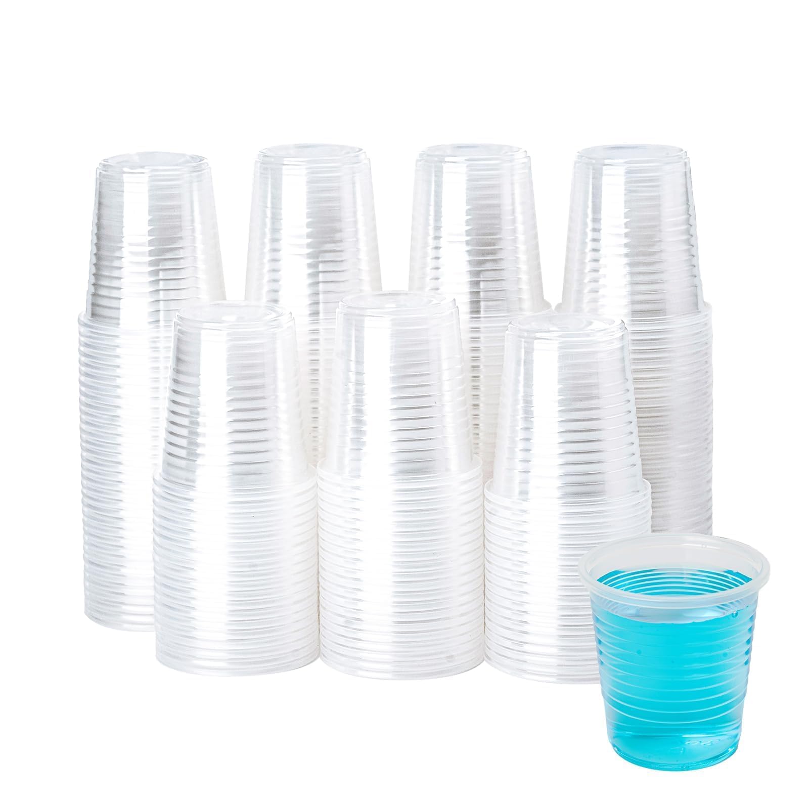 YEEHAW 9 oz Plastic Cups, 500 Pack - Clear Disposable Drinking Water Cups for Cold Beverages, Clear Plastic Cups for Drinking, Ideal for Party — Amazon image 14