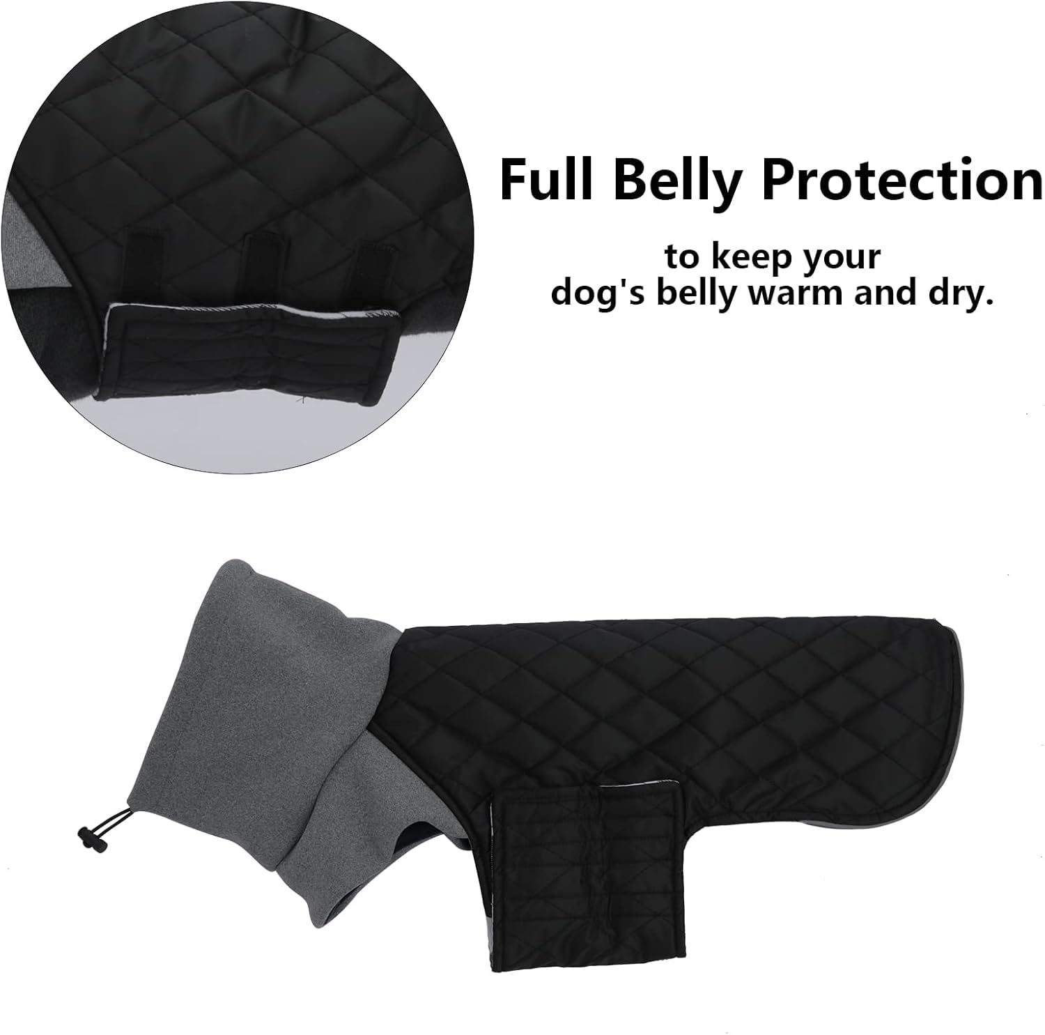 Geyecete- Abrigo Teckel,Chaqueta de Perro de Invierno,Abrigo Impermeable para Teckel Mini,Perro Salchicha Jersey con Agujero arnés,Térmico Pullover para Teckel Miniatura/Teckel estàndard-Negro-M