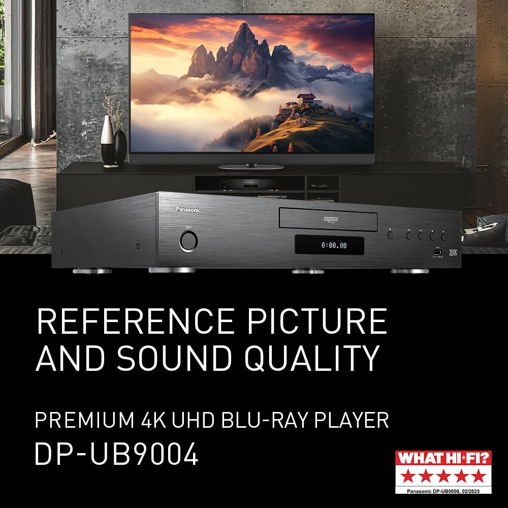 Panasonic DP-UB9004AG1 sw Blu-ray Player 4K,HDR,HDR10+,Dolby Vision,Alu-Geh?use 1 (DP-UB9004AG1)