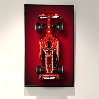 icuanuty Display Wall Plate Compatible with Lego Technic SF-24 F1 Car 42207 Racing Car Wall Pendant Gift Ideas Compatible with Lego Car Wall Mount Enthusiasts Size 75 x 45 cm
