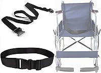 Vista 1 de Cinturón de seguridad para silla de ruedas, 31-86 pulgadas de longitud ajustable/2 pulgadas de ancho, cinturón de fijación para silla de ruedas