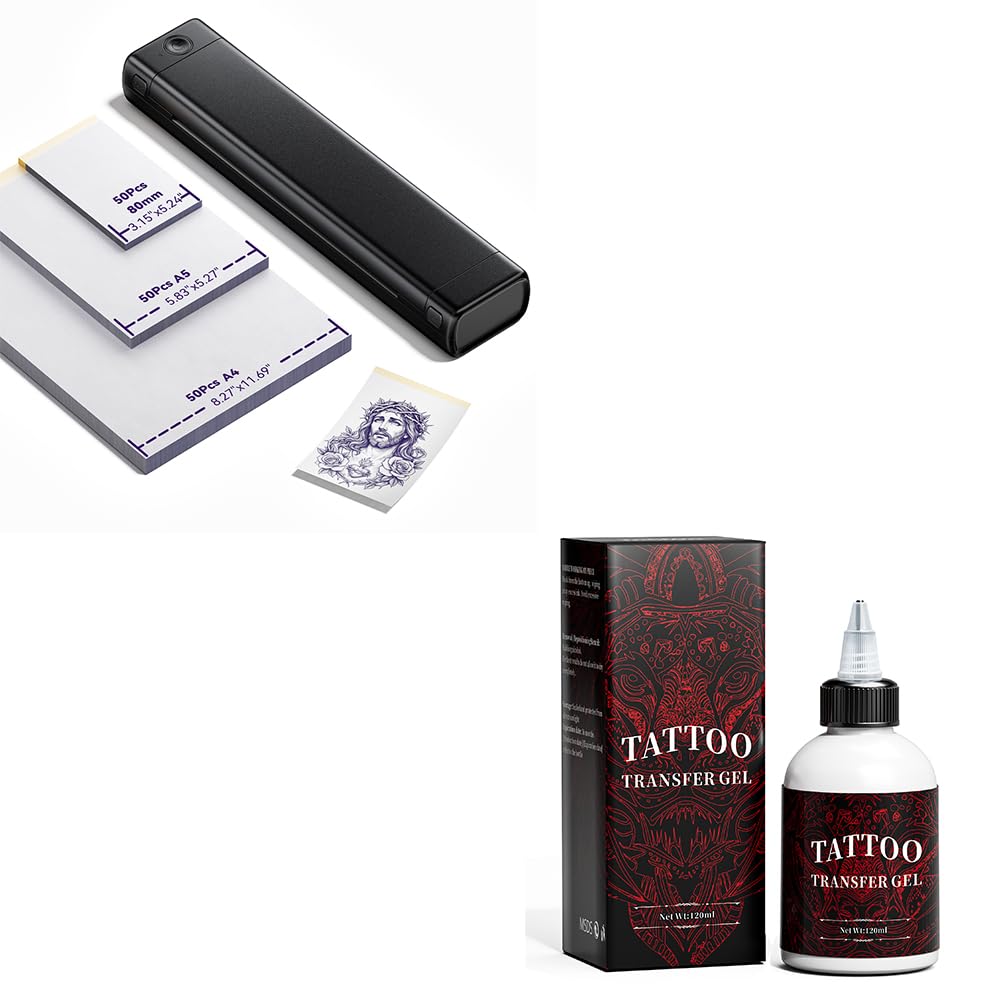 Phomemo M08F Tattoo Stencil Printer with 150 Transfer Paper & Transfer Gel