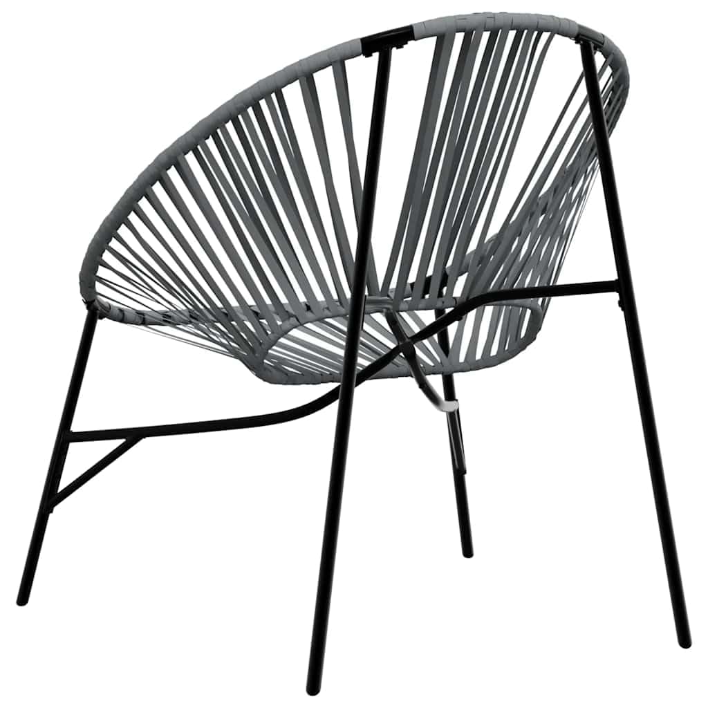 Sedia a Uovo Polyrattan per Giardino Nero Grigio Chiaro Resistente durevole acciaio polveri seduta comoda braccioli UV esterno poltrone rattan amaca portata 110 kg mobile da esterno poltrona sospesa
