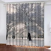 HABEAT 3D Traktor Vorhänge 150x166cm - Abdunkelnde Kinderzimmer Gardinen 2er Set