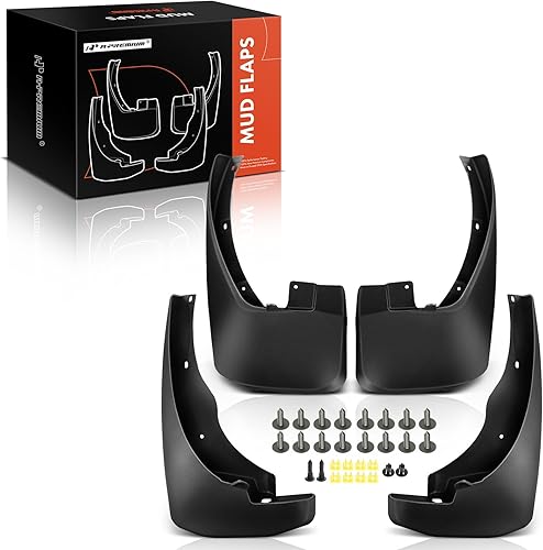 A-Premium Juego de 4 unidades de guardabarros con accesorios de hardware compatibles con Nissan Frontier 2005-2023 Pickup, color negro, delantero y