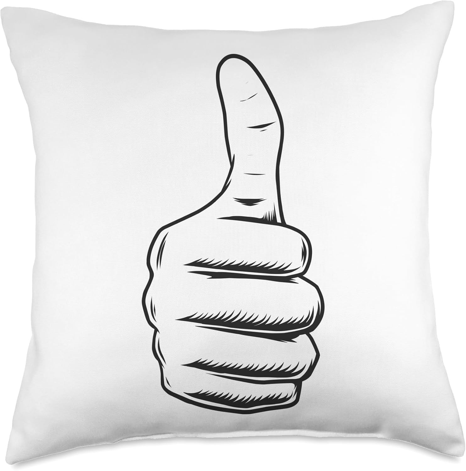 Funny Finger Thumbs Up - Thumb Up Hand Throw Pillow