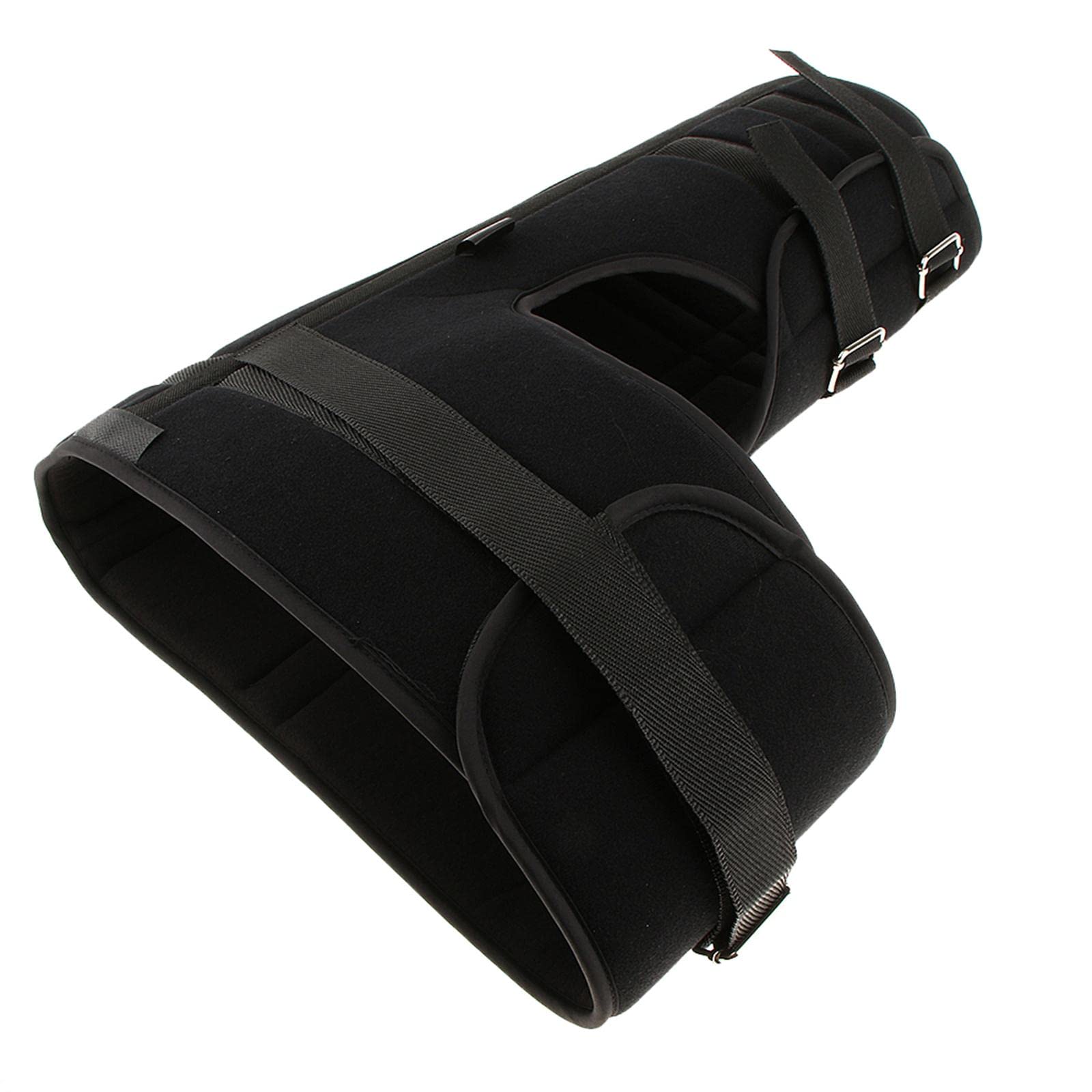 Tutore Coscia Groin Supporto Femore Immobilizzatore Fascia Elastico Materiale PUR Spugna Traspirante E Nylon Adatto per Lesioni Muscolari Fissazione P, Nero, L