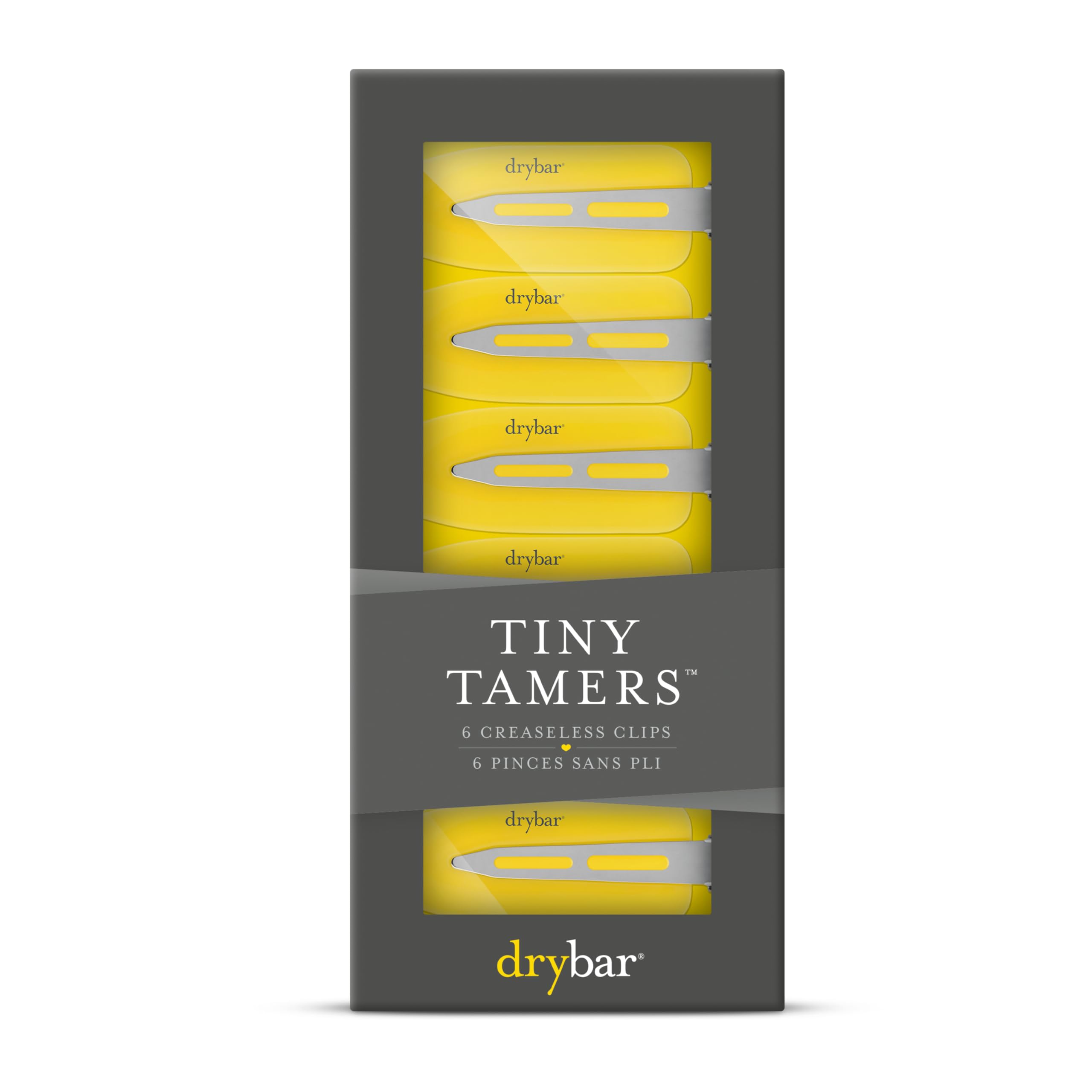 Drybar Tiny Tamers Creaseless Hair Clips | 6 Micro-Size Clips | Flat-Profile Grip for Crease-Free Sectioning | Lightweight, Secure Hold on All Hair Types | Set Your Style While Applying Make-Up