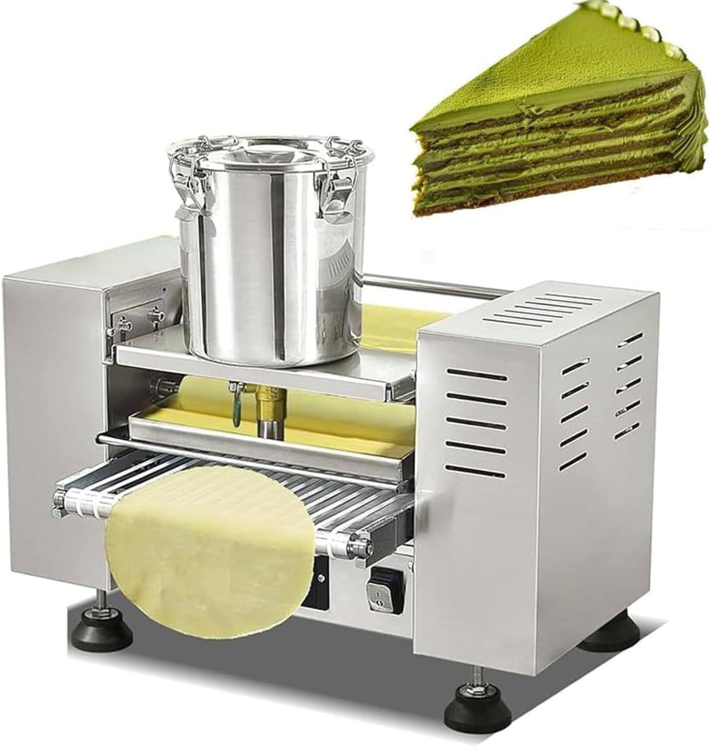 Electric Crepe Maker & Griddle Cooktop, Egg Skin Machine, 100 to 350 Pieces/Hour, Crêpe Diameter 15 to 23 Cm, Thickness 0.4 to 1.2 Mm, Intelligent Temperature Control, Adjustable Cooking Speed 6in
