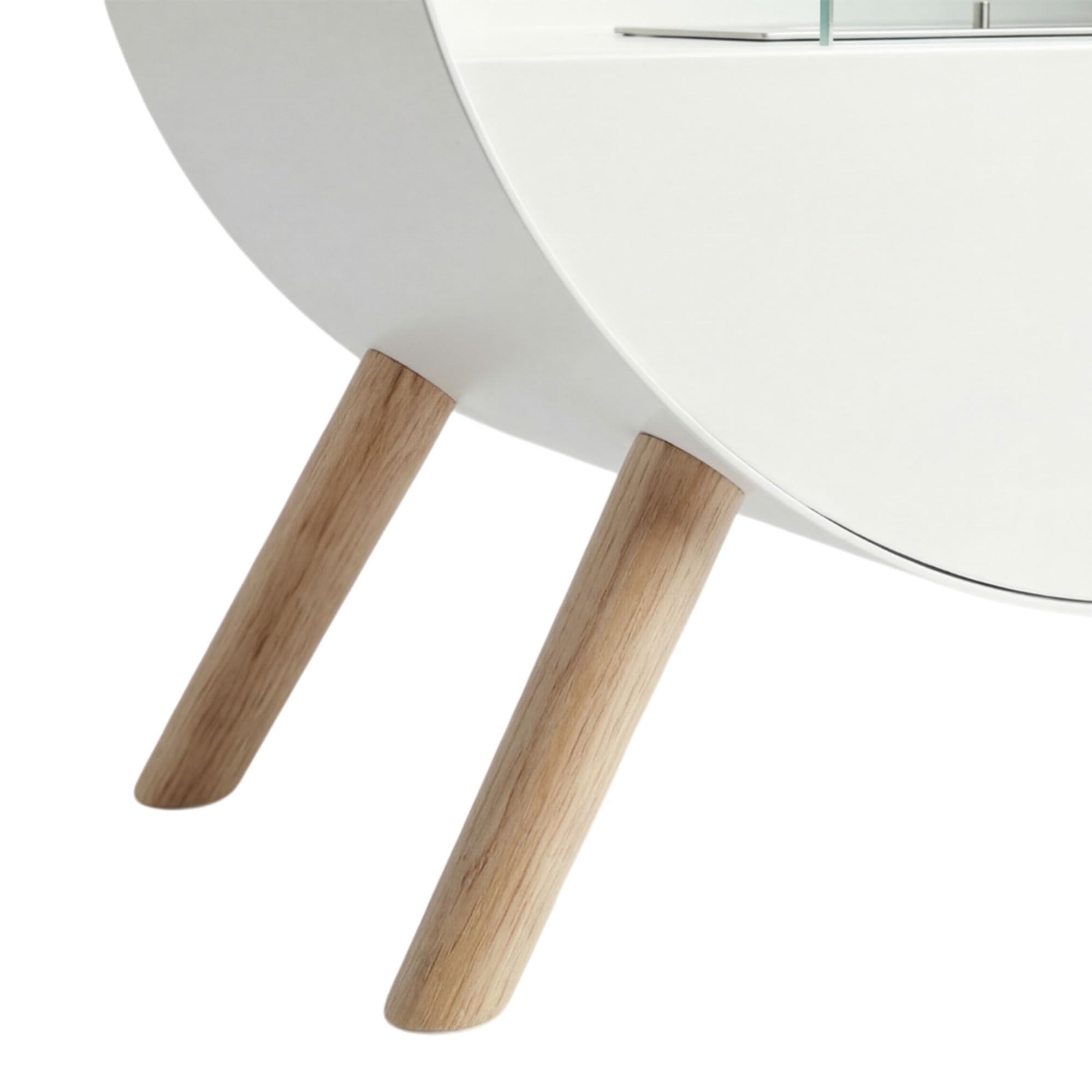 Frankystar Vénus Cheminée de sol 60 x 72 x 30 cm Pieds en bois de pin blanc