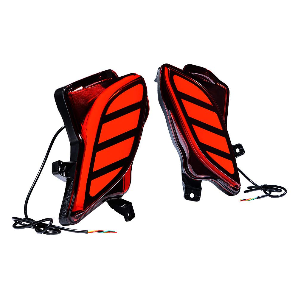 AstraDepot Replacement for Reflector Add-on RED LED Brake Running Tail Lamp Sequential Flash Turn Signal Light Toyota Highlander 2020 2021