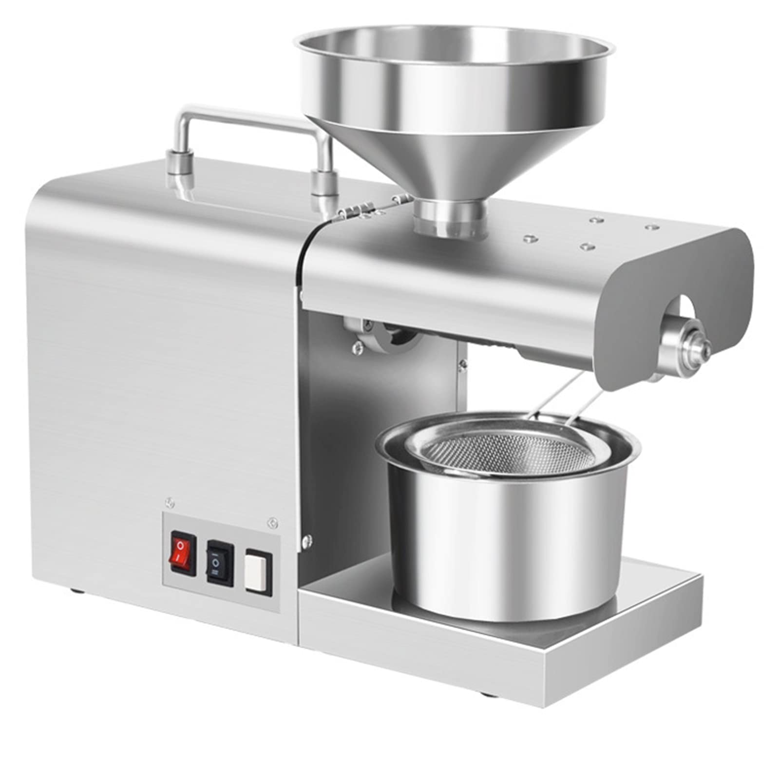 MYUYEE Oil Press Machine, 820W Automatic Oil Extractor With Intelligent Temperature Control, Stainless Steel Oil Expeller For Commercial Home Use, For Nuts Walnut Linseed Almond Rapeseed Sesame