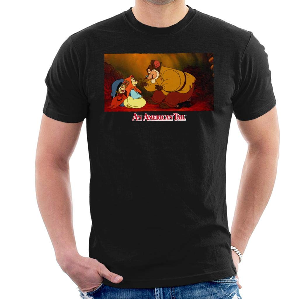 T-shirt American Tail Papa Talking to Tanya haut homme coton imprimé