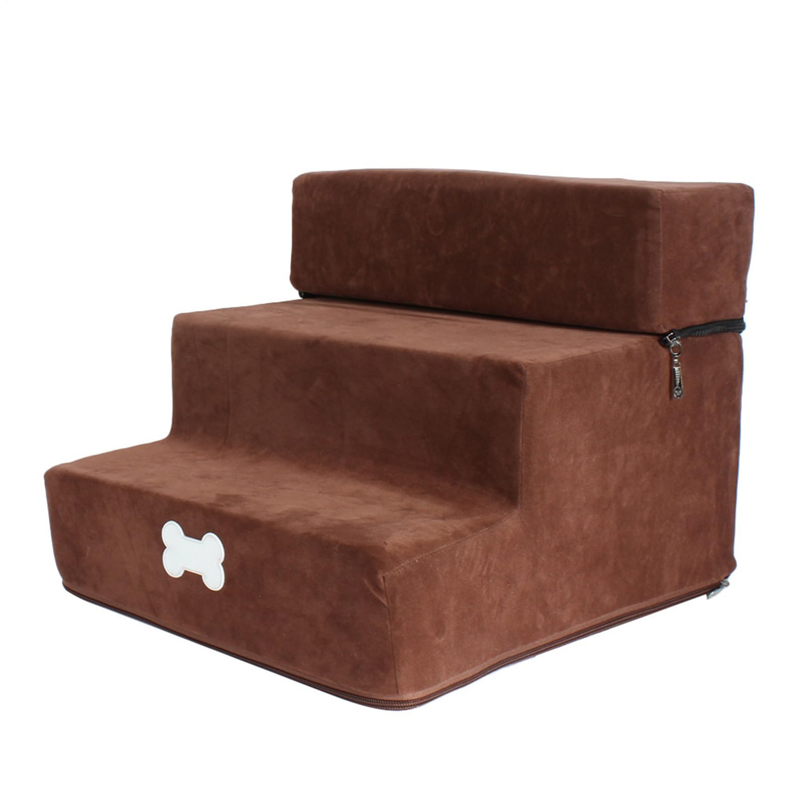 Escaliers Ergonomiques pour Chiens et Chats - 3 Niveaux Ajustables avec Housse Amovible, Idéaux pour Canapé, Lit, Bureau et Maison