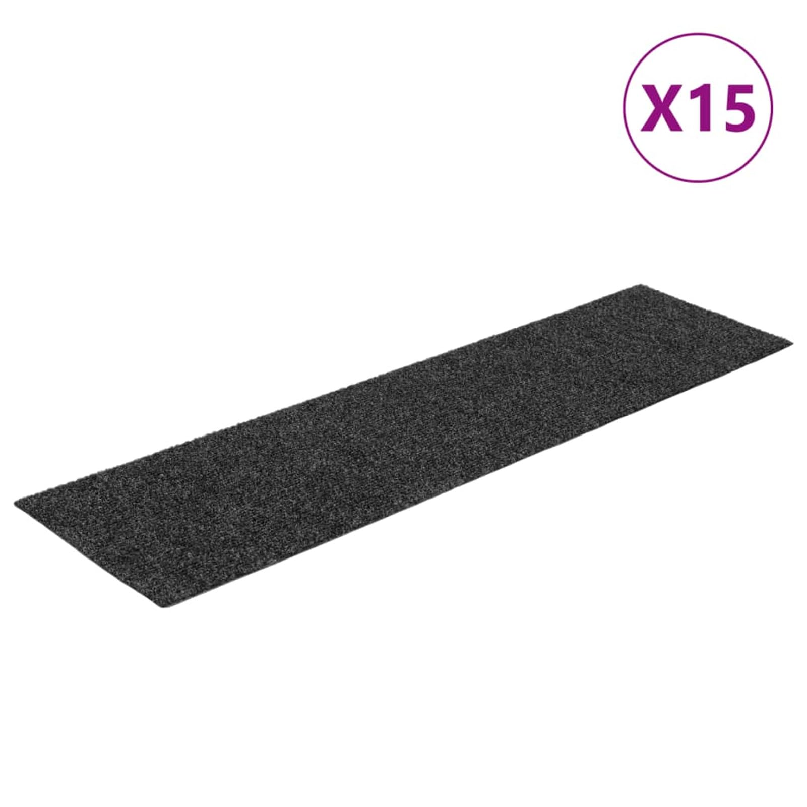 Tidyard Tapis d'escalier Autocollants rectangulaire 15 pcs 76x20 cm, Rectangulaire Tapis Escalier Tapis de Sécurité pour Sol Protection, Enfants, Aînés et Animaux Style B