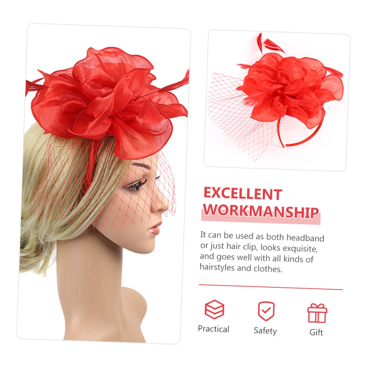 Cappello a molletta con The Ritual Cerimonia Hat Fascinators per Le Donne Tea Party Cappelli Fascinator per Copricapo Affascinante Cappello Fascinator per Tea Party Seta