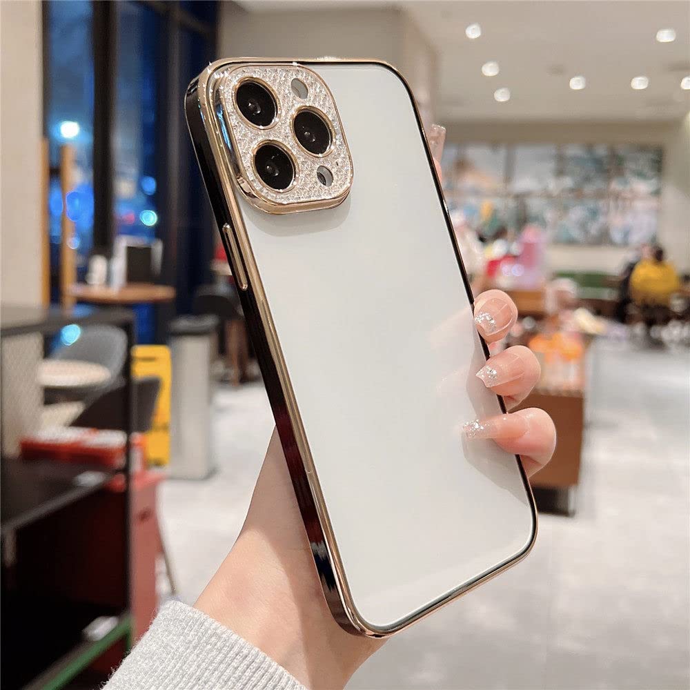 Couverture souple silicone antichoc transparente avec strass iPhone