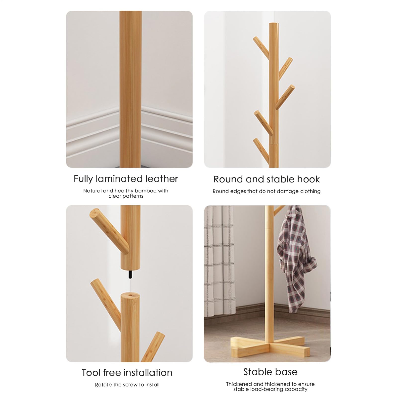 Woo - Appendiabiti salvaspazio con albero Hanr multiplo ideale per ingresso e corridoio nizat Slish e Functal Perchero.