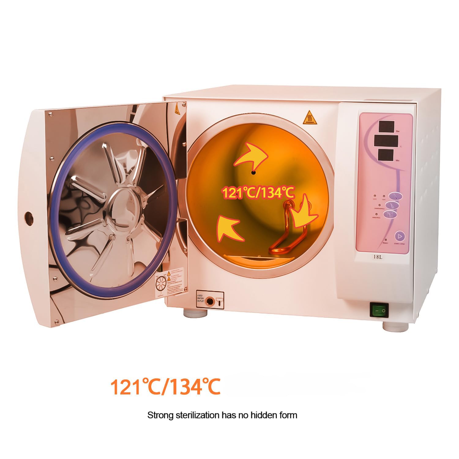 Esterilizador autoclave para equipos de laboratorio, mini máquina de esterilización automática de escritorio para una esterilización eficiente y segura