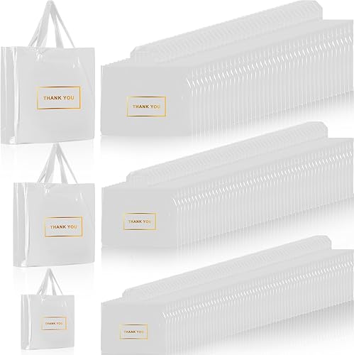 Miniatura 10 de Teling 200 piezas de bolsas de plástico de agradecimiento al por mayor, bolsas de mercancía para bodas y negocios, 9 x 12 pulg, 12 x 15 pulg, 15 x
