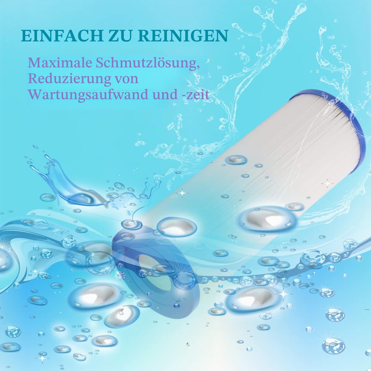 Spa Filterkartusche, 2Pcs Filterpatrone Whirlpool Filter Ersatz für Pleatco PRB50-IN, Unicel C-4950,Filbur FC-2390, 50 sq. ft. Spa Filter (White)