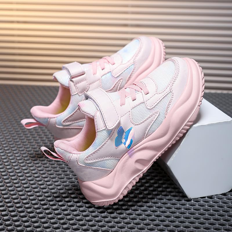 Kids Sneakers for Girls - Low-Top Sports Shoes with Elastic Band, PU Upper & Fabric Insole - Solid Color All-Season Footwear for Running, Hiking, Casual Outdoor Activities Round Toe EVA Sole Sneakers4