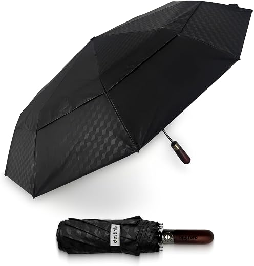 Destinio Large Automatic Windproof Umbrella with Travel Cover