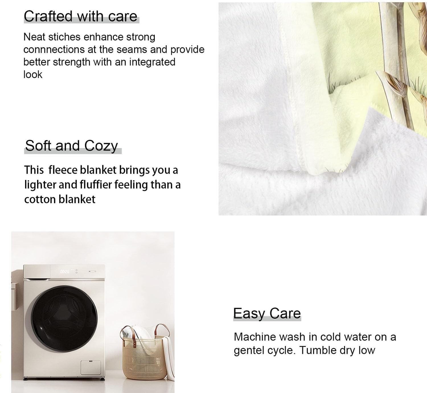 Kangaroo Blanket Australian Animal Fleece Blanket Soft Fuzzy Plush Throw Blankets for Couch Bed 40"x50" - Image 6