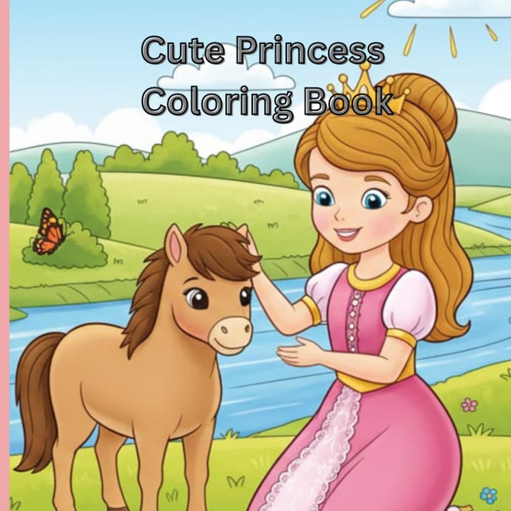 Cute Princess: Coloring Book