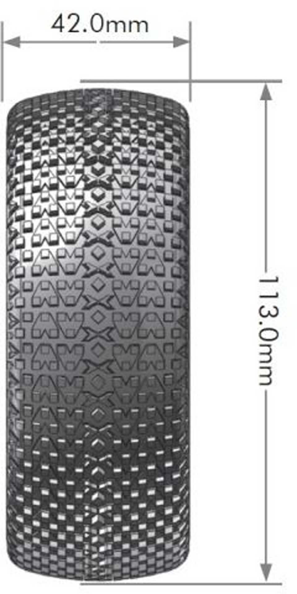 Louise 2 Roues complètes Buggy 1/8 AV/Arr B-Turbo Soft - LOUT3104SB
