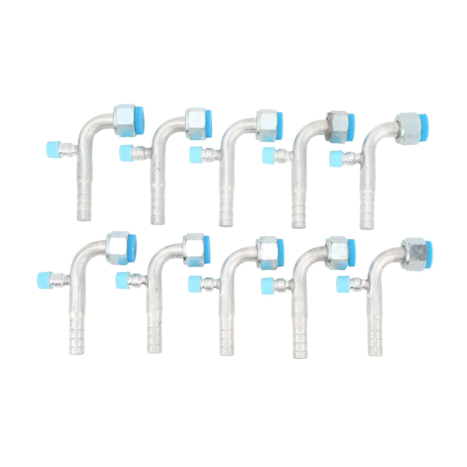 Conectores de Manguera de CA para Automóvil, 10 Piezas, Aire Acondicionado de Aluminio, Conector de Manguera de Drenaje de CA, Accesorio de Codo para Automóviles, Camiones, (13 mm/0,51 pulgadas 14,5