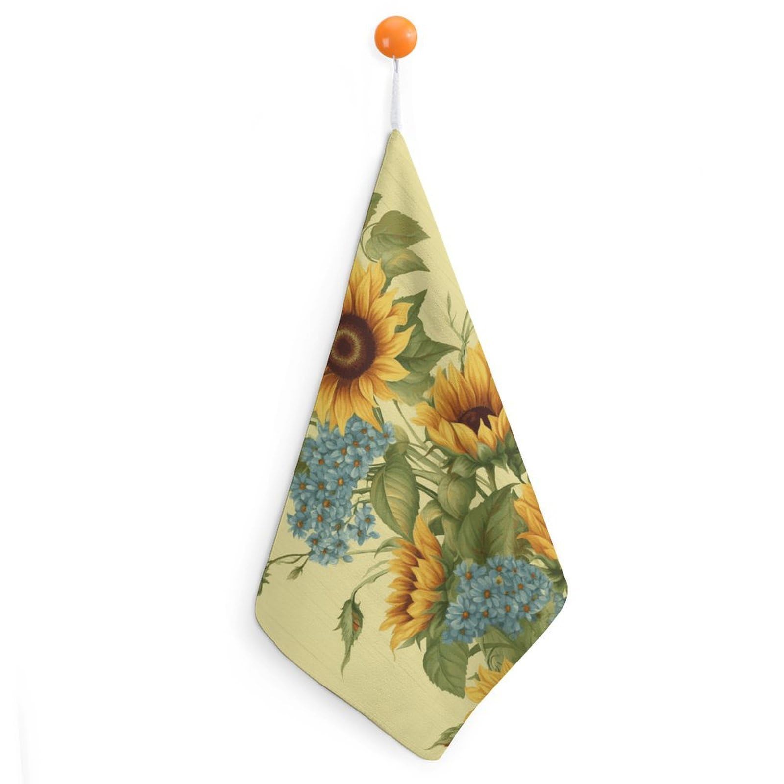 LDGSUPH Sunflowers Hand Towels Fashion Hand Face Towel with Hanging Strap Absorbent Soft Decorative Towel Fade Resistant Cozy Face Cloths for Kitchen Gym Bathroom Towels 1PCS