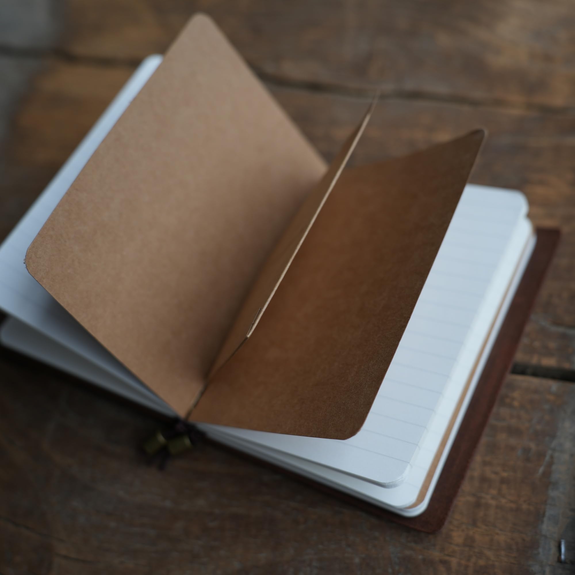 Reisetagebuch, handgefertigt, echtes Leder, A5, 8.3in x 5.5in / 21 x 14 cm, nachfüllbar, Reisetagebuch, mit Innentaschen und Kartenfächern, A5, Braun
