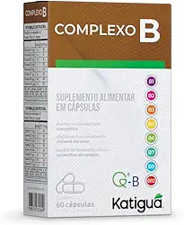 Katiguá, Complexo B, B1, B2, B3, B5, B6, Sem sabor, 60 Cápsulas rígidas, Branco