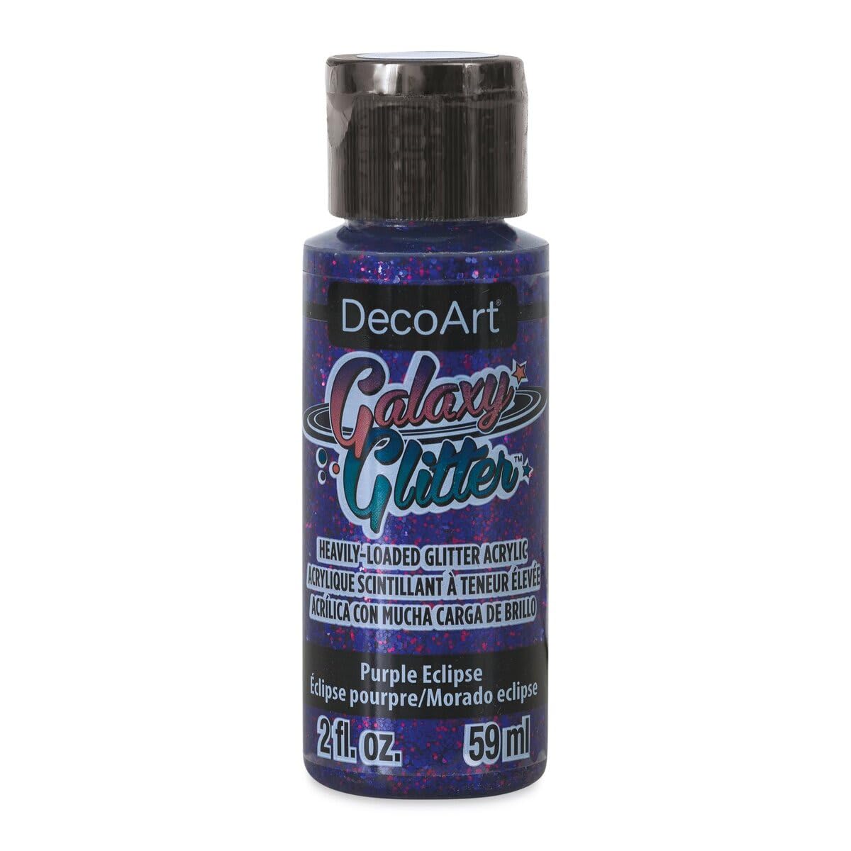 DecoArt Galaxy Glitter Acrylic Paint 59ml (2oz) - Purple Eclipse