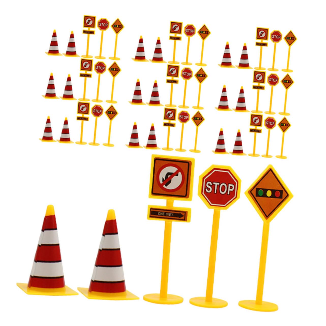 GALPADA 10Sets Road Signs Set for Traffic Signal Models for Safety Education Creative Play Traffic Signs Game for Boys